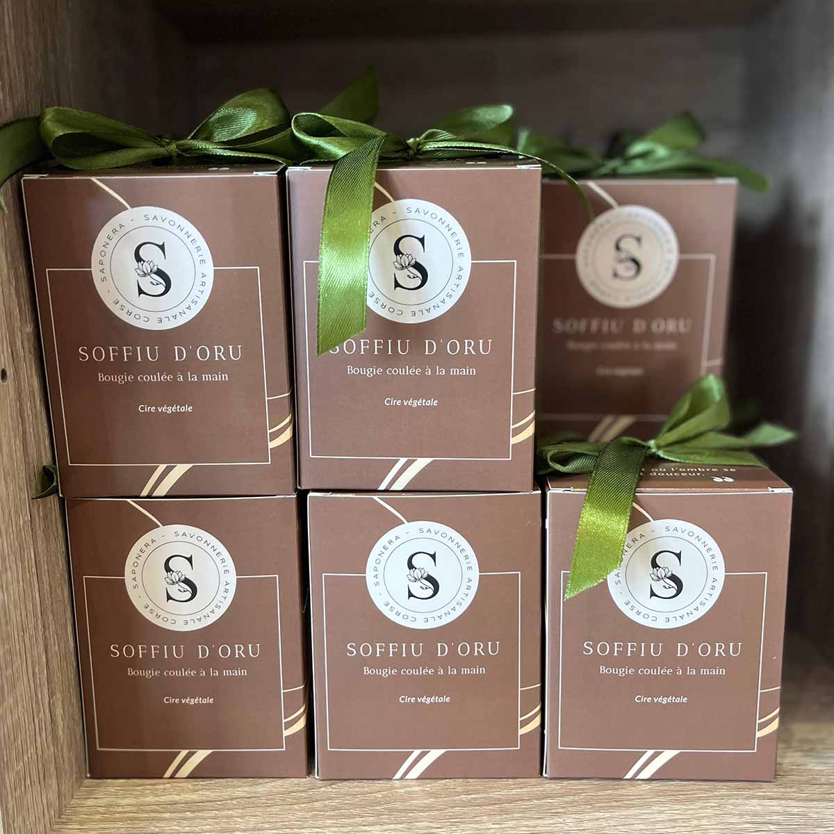 Bougie artisanale Soffiu D'Oru